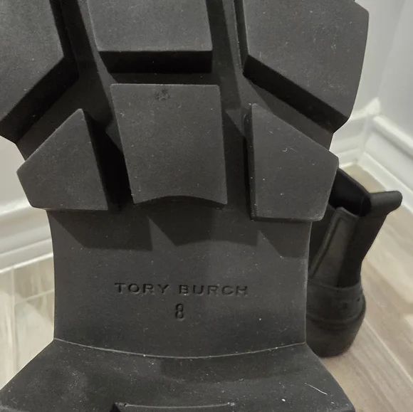 Tory Burch Black Chunky Chelsea Boots - Picture 5 of 7